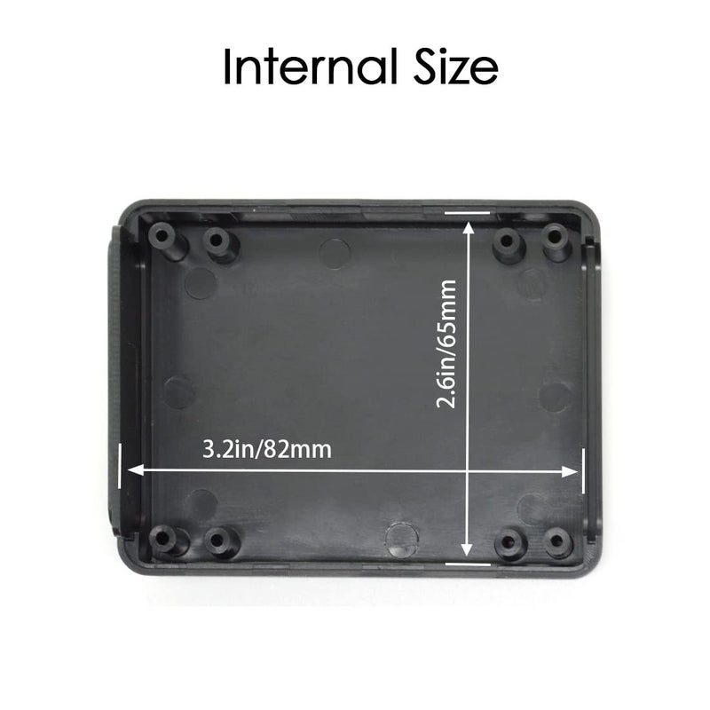 LeMotech 5 Pieces ABS Plastic Electrical Project Case Power Junction Box, Project Box Black 3.5 x 2.8 x 1.1 inch (90 x 70 x 28 mm) - Image 3